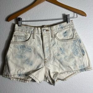 New Re/done‎ sunbleached denim tie-dye short 24 button fly